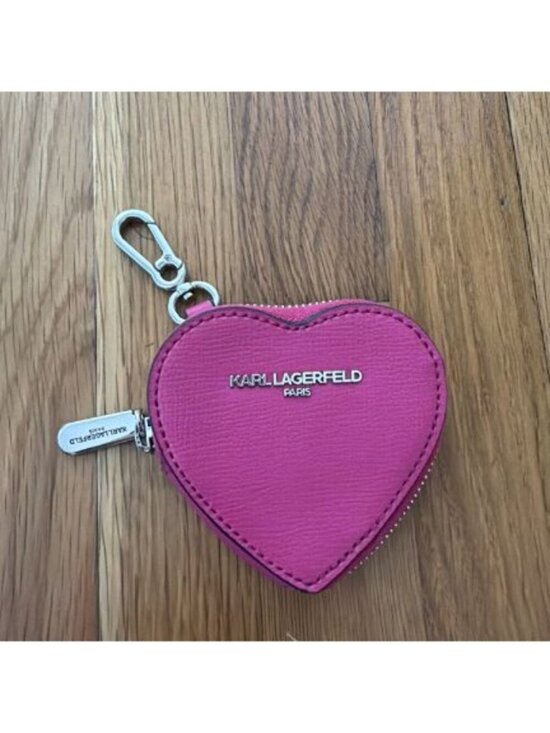 Karl Lagerfeld Handbags - Karl Lagerfeld Paris Fuchsia Pink Key Ring Coin Purse Charm (A39)
